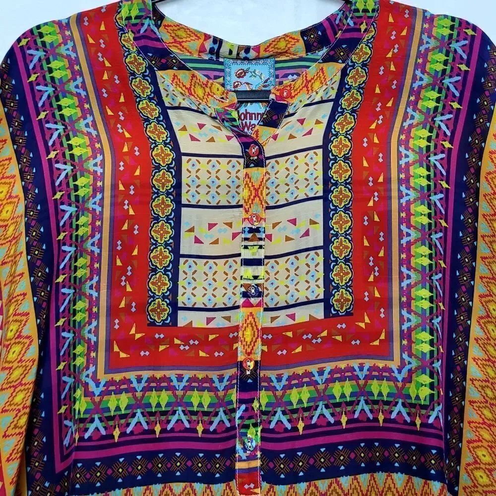 Johnny‎ Was Multicolored Brenda Blouse Size Medium